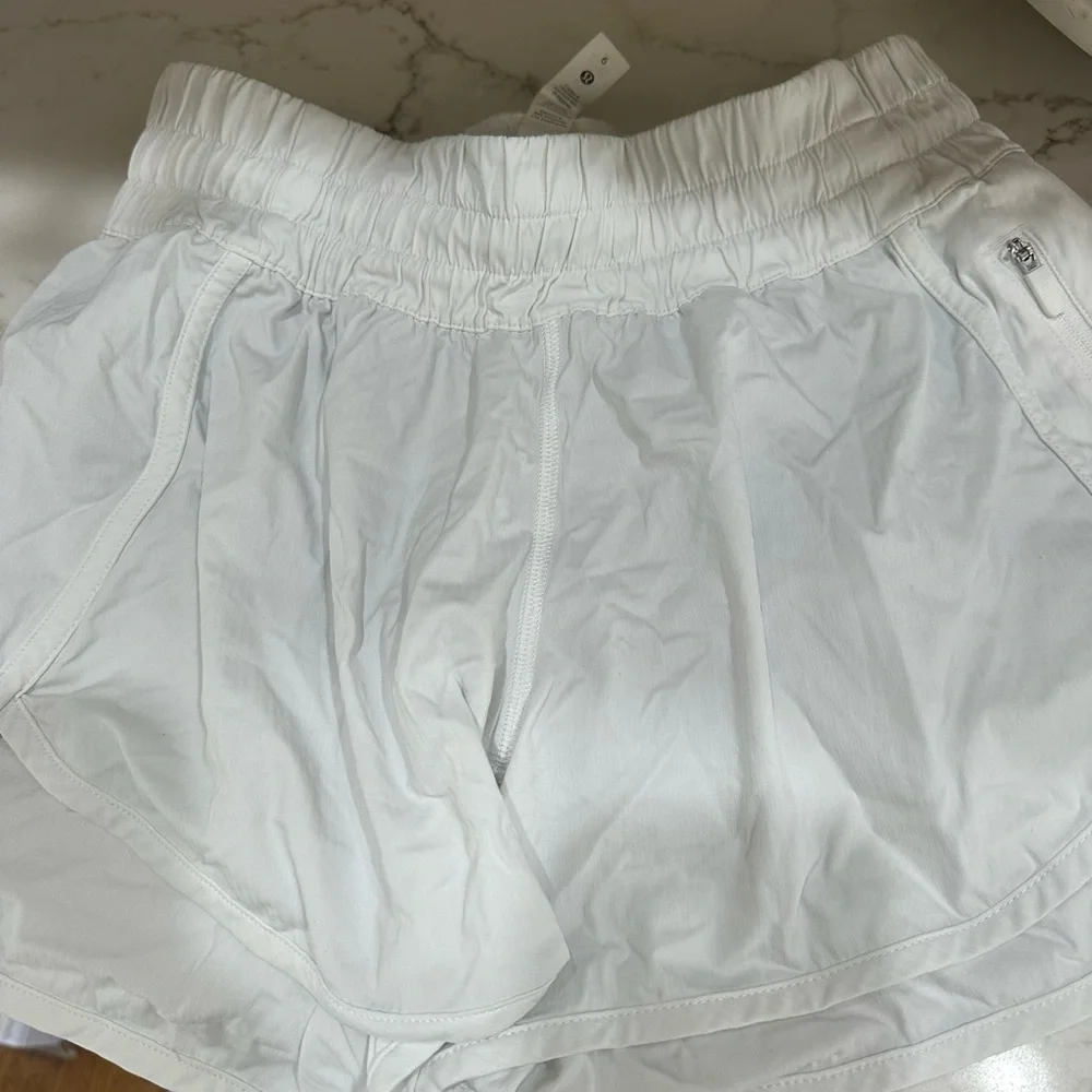 Lululemon White Women's Athletic Shorts - Picture 2 of 4